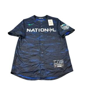 Nike Blue Black 2023 All Star MLB Men's Baseball Jersey Size M NWT